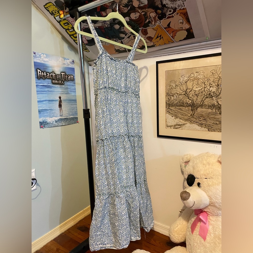 Max studio smocked long dress